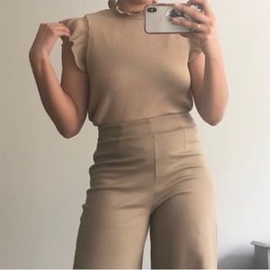 Zara - Pleated Top with Ruffles